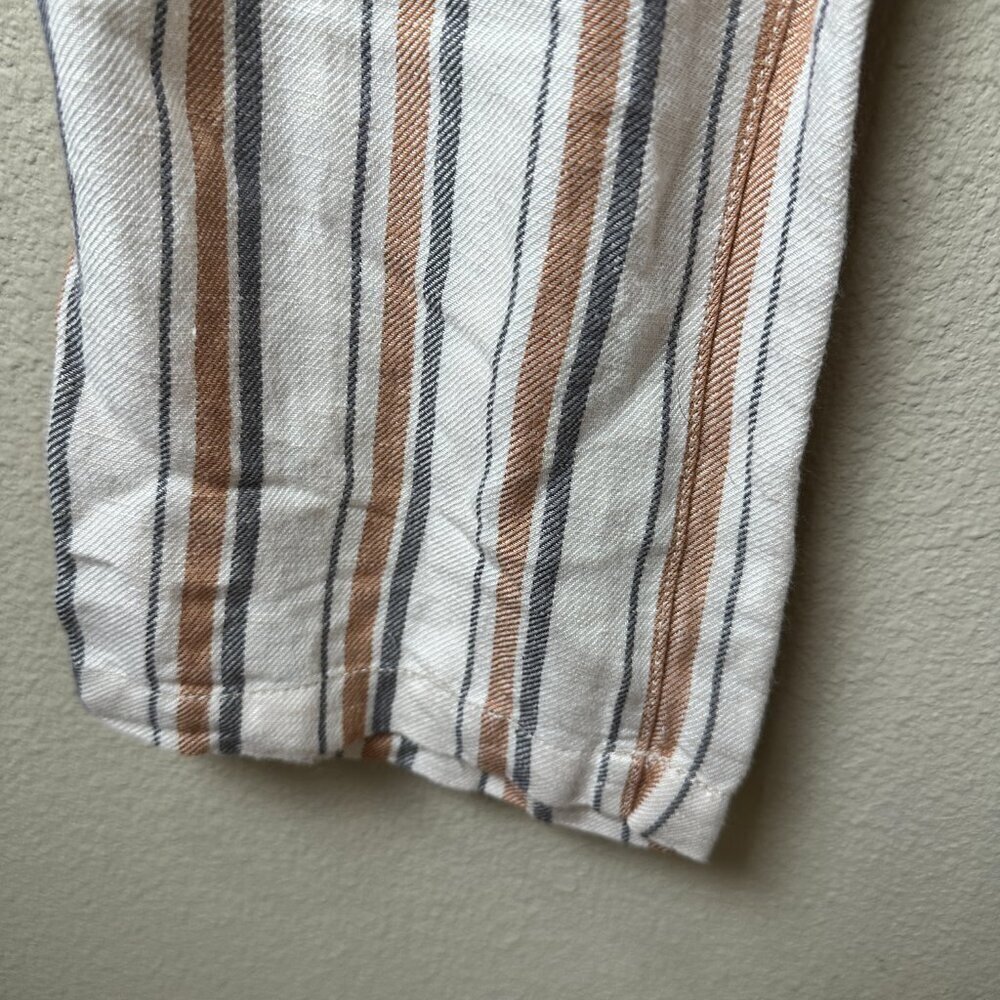 FREE PEOPLE Striped Linen Beachy Wide Leg Pants Trousers - Size 2 - Picture 3 of 9